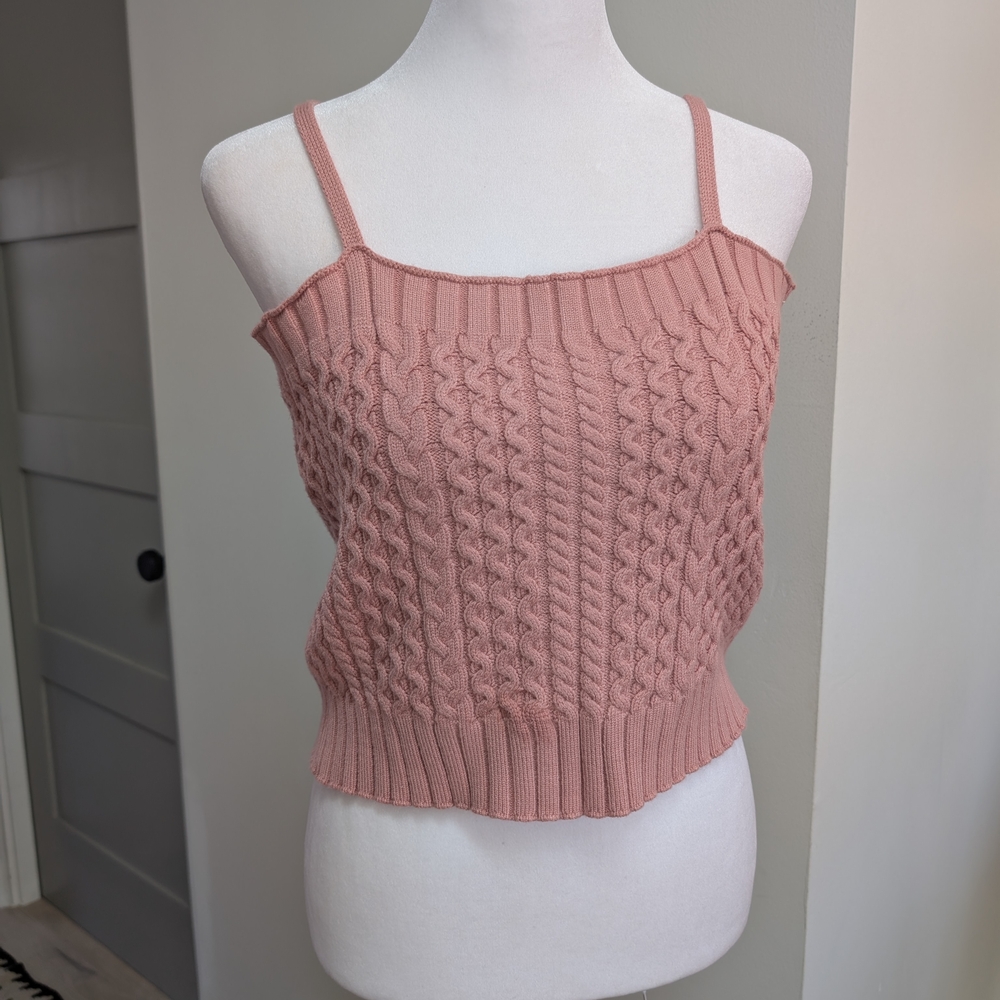 Pink Cable Knit Cardigan & Skirt Set - Picture 3 of 9